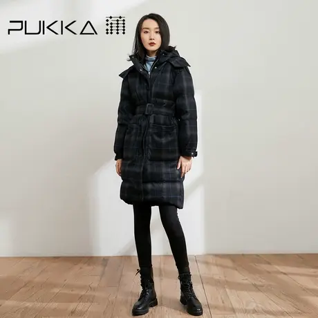 蒲PUKKA 鹅绒羽绒服女宽松原创设计感秋冬外套中长款2020新款商品大图
