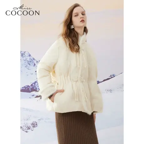 MISSCOCOON新中式2023冬装新款女设计感显瘦百搭括型羽绒服女图片