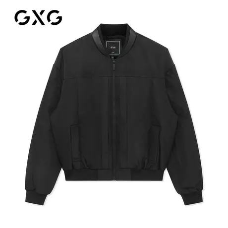 【特价】GXG男装 冬季黑色时尚短款羽绒服休闲外套GY111330G商品大图