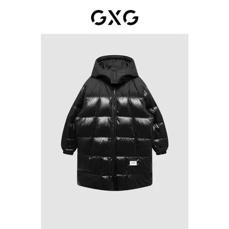 GXG男装 冬季黑色时尚休闲帅气个性青年羽绒服GC111017K图片