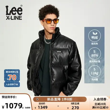 LeeXLINE23秋冬新品舒适版立领仿皮男面包羽绒服黑色LMT0070675UC图片