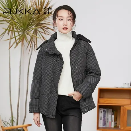蒲PUKKA 商场同款白鸭绒羽绒服冬装新款设计感外套女图片