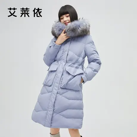 艾莱依商场同款羽绒服女冬季新款潮鸭绒设计感中长款清新高端外套图片