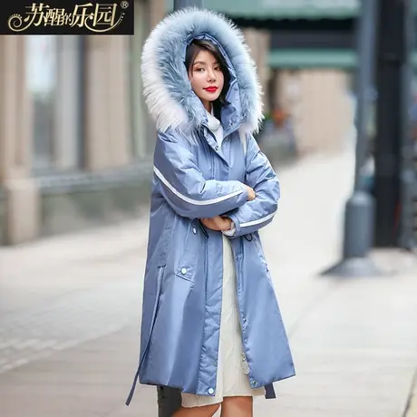 品牌高端亮面羽绒服年新款女潮中长款韩版宽松冬季外套图片