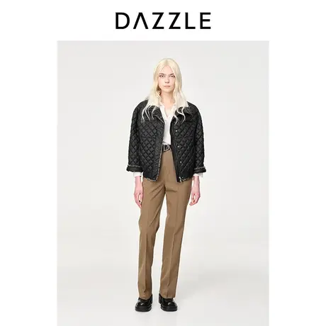 DAZZLE地素奥莱23春新款高级简约菱格绗缝手工锁边轻薄羽绒服外套图片