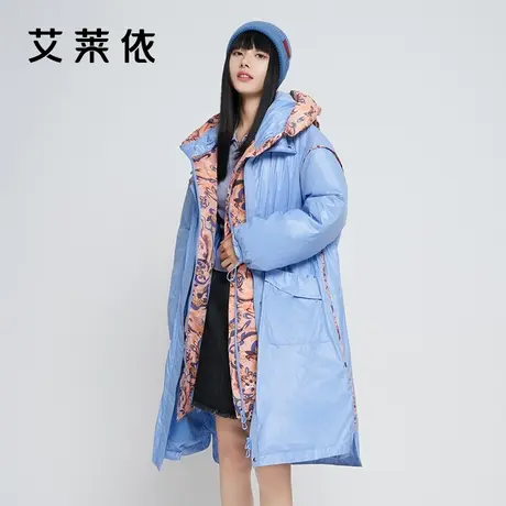 艾莱依羽绒服女装新款冬季敦煌设计感小众中长款加厚高端品牌外套图片