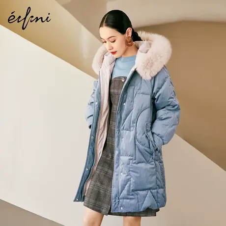 【商场同款】伊芙丽羽绒服女2021冬季新款保暖鸭绒外套1CB180711图片