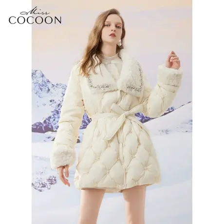 missCOCOON千金玛德琳2023冬装新款女设计感显瘦百搭括型羽绒服女图片