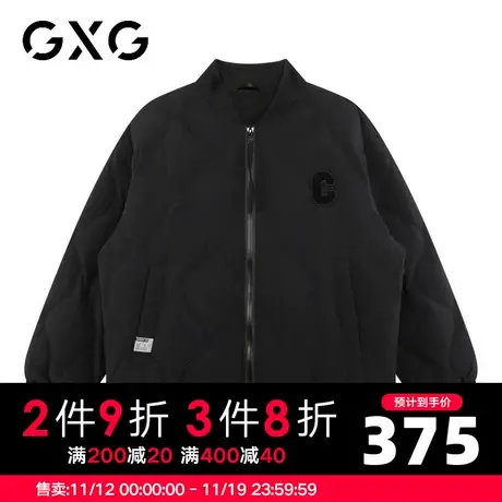 【新款】GXG冬季男款潮流时尚保暖棒球领短款羽绒服图片