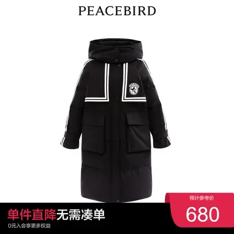 太平鸟女士时尚2022年冬季新款风衣式羽绒服图片