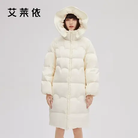 艾莱依羽绒服女款秋冬季新款中长款设计感小众时尚爆款白鸭绒外套图片