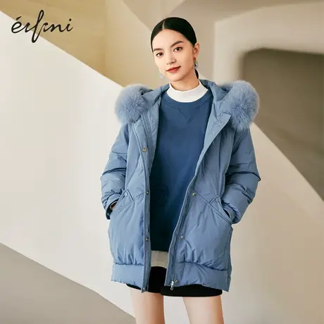 【商场同款】伊芙丽羽绒服女2021冬季新款保暖鸭绒外套1CB180911图片
