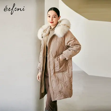 【商场同款】伊芙丽设计感羽绒服女2021冬新款保暖外套1CB280741图片