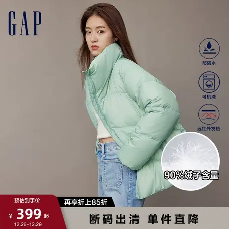 【断码优惠】Gap女装秋季廓形宽松发热保暖外套面包羽绒服720893图片