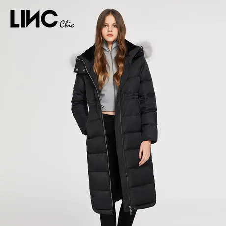 LINC金羽杰2020年冬新款都市女性文艺大衣感羽绒服女2088502图片