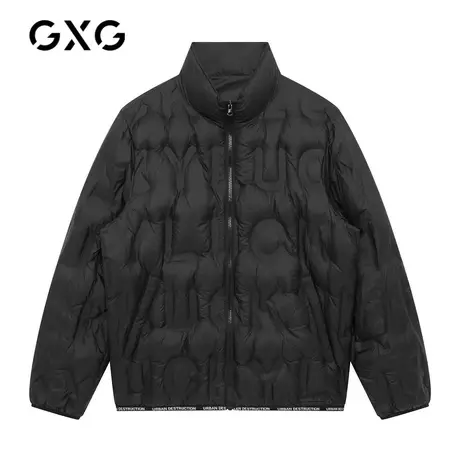 【新款】GXG男装 冬季黑色休闲短款羽绒服外套GHC111001J图片