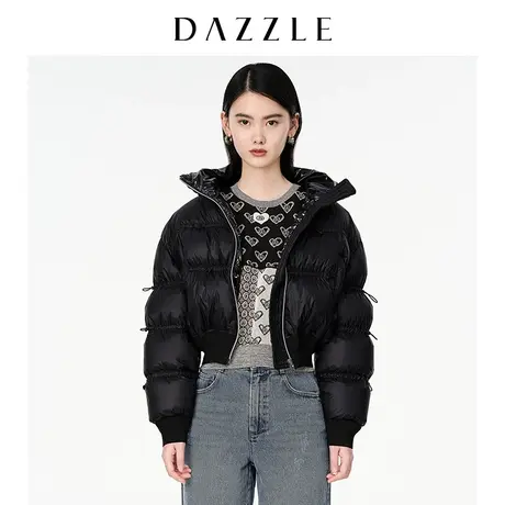 【七七酱专享】DAZZLE地素奥莱 时髦短款廓形面包服羽绒服女2D4K2图片