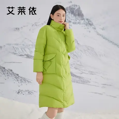艾莱依中长羽绒服女秋冬新款时尚洋气设计感小众鸭绒品牌保暖外套图片