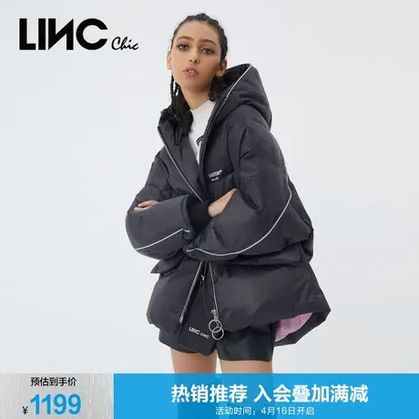 LINC金羽杰羽绒服女2021年新款短款羽绒服围裹感羽绒服Y21802108图片