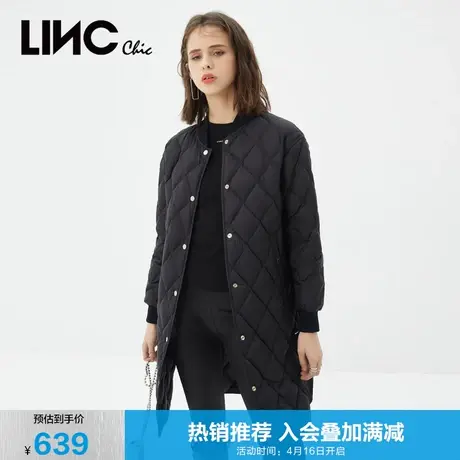 LINC金羽杰羽绒服女2021年新款轻薄外套中长款羽绒服女Y21806436图片